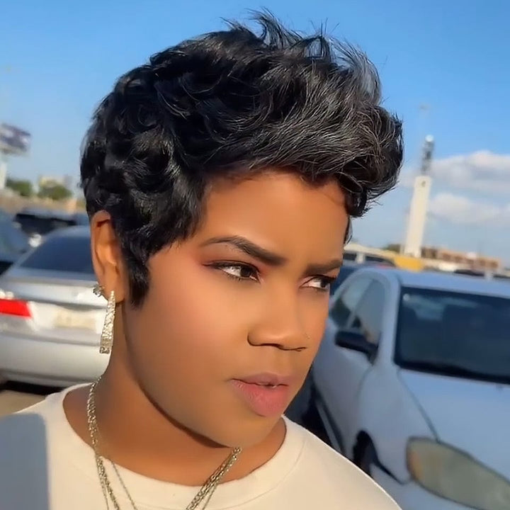 Ailuxy perruque lace 13x4 Perruque courte personnalisée Style 1