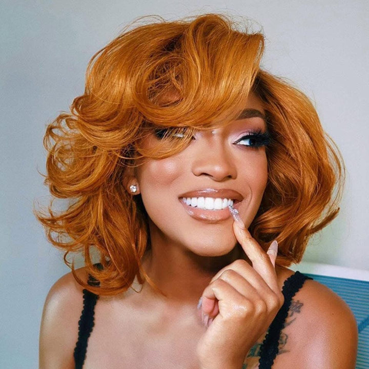 AILUXY Perruque courts personnalisés Identique à la photo sans colle