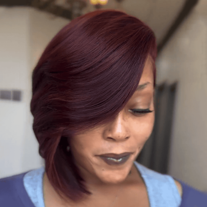 AILUXY 99j LIZ  Perruque 100% Cheveux Humains comme sur la vidéo 3 - 4 jours reçus+Un beau cadeau