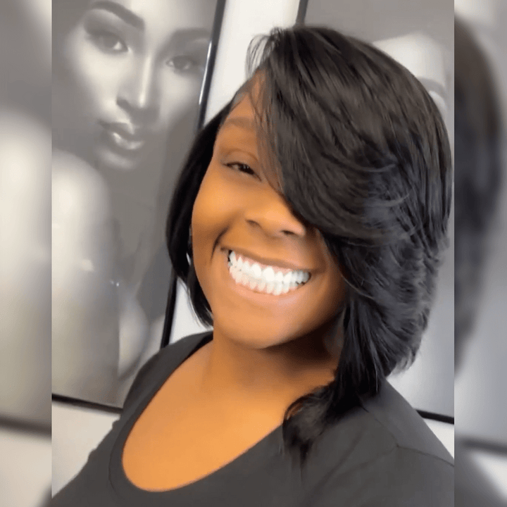 AILUXY Perruque Bob en dentelle tendance