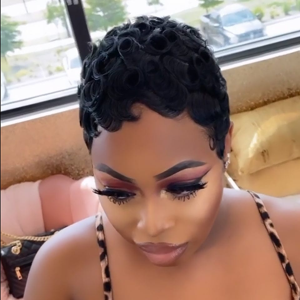 AILUXY Perruque coupe courte | Perruges ultra-légères avec frontals invisibles