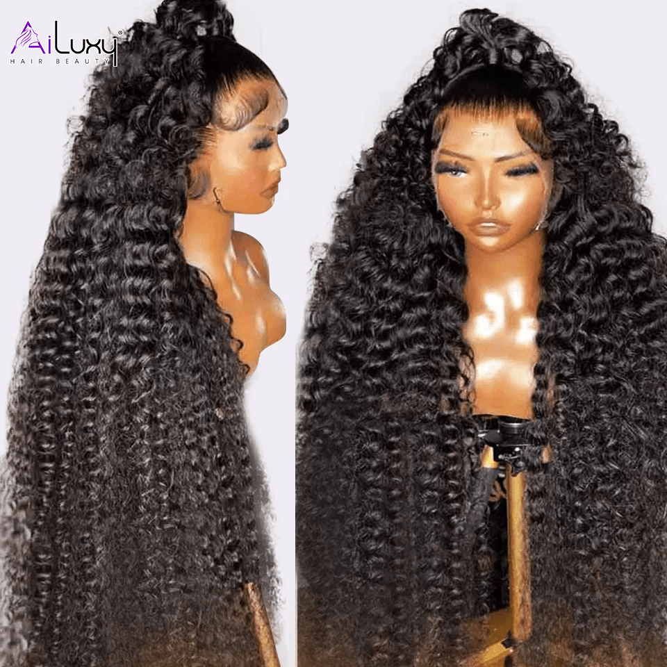 AILUXY 4x4 Lace Frontal Rose Wave Perruque  200% densité Vrais 100% Cheveux Humains comme sur la vidéo 2 - 3 jours reçus+Un beau cadeau