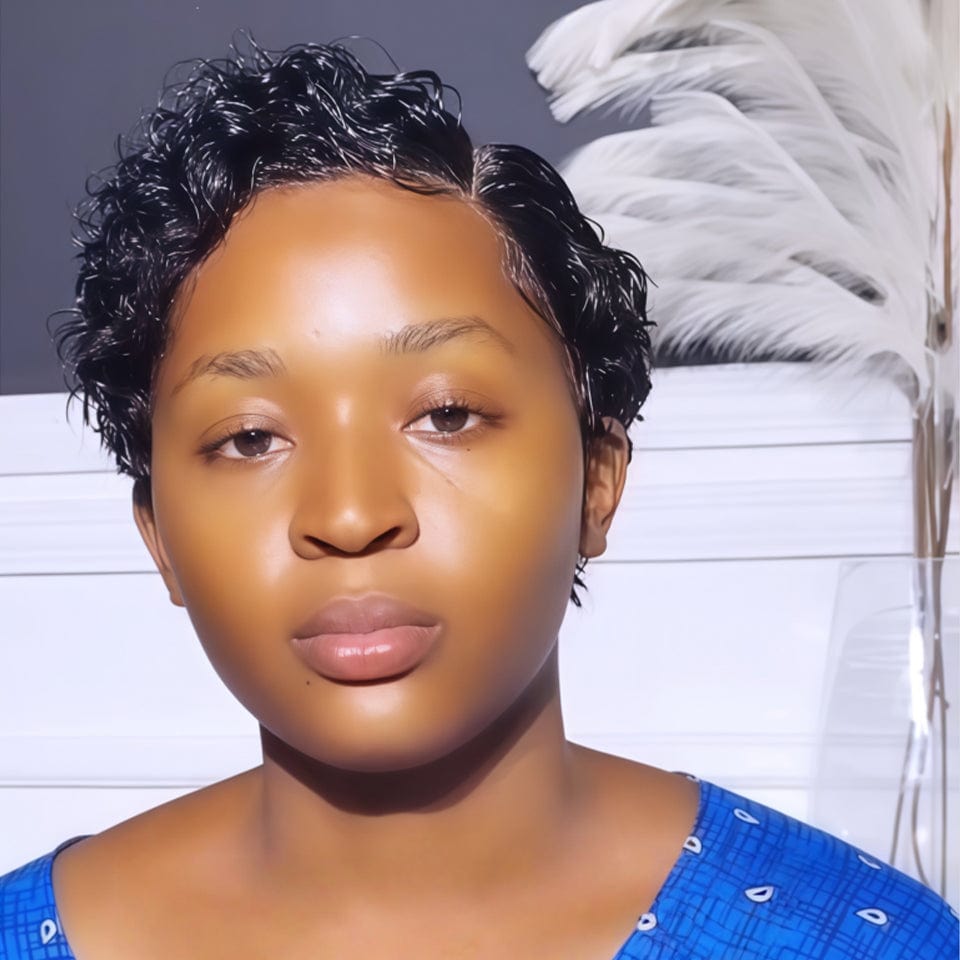 AILUXY Perruques lace 13x4 bouclé 6 pouces 100% satisfait Boucles romantiques