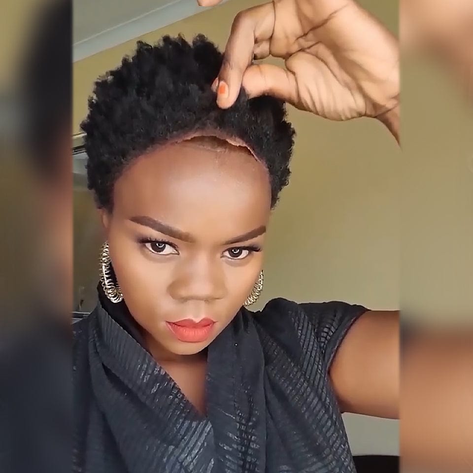 Ailuxy  Perruque lace front invisible 13X4 couleur Noir Perruques légères et aérées