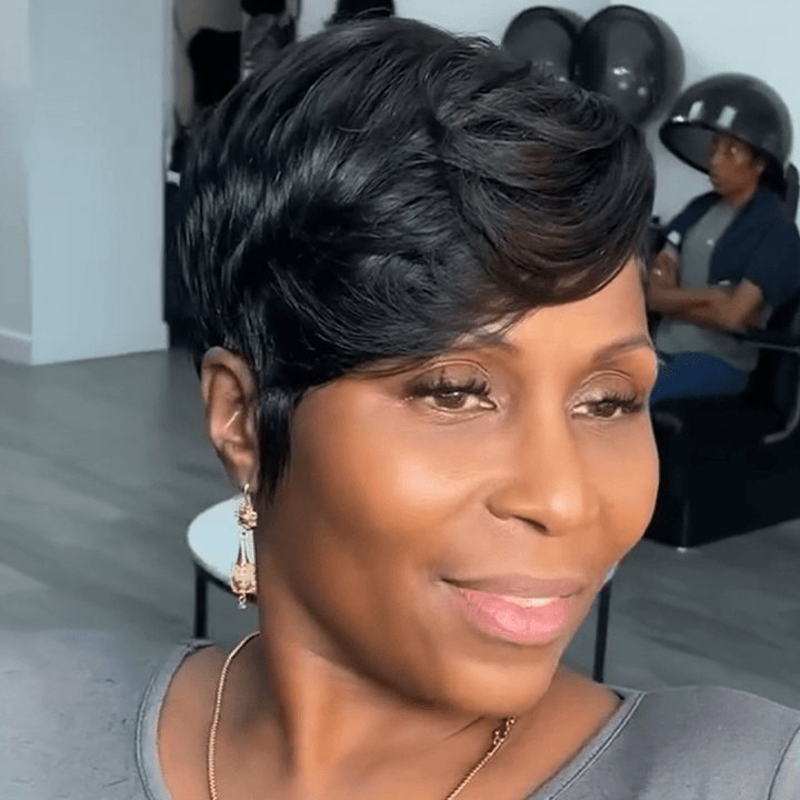 AILUXY Lace closure Perruque Identique à l'image 4.0 Style afro chic