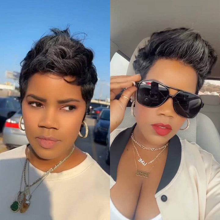 Ailuxy perruque lace 13x4 Perruque courte personnalisée Style 1