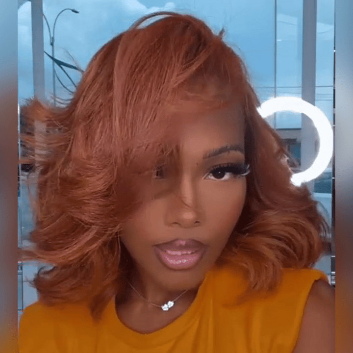 AILUXY 13x4 Lace Frontal Lisse Bob Perruque 100% Cheveux Humains