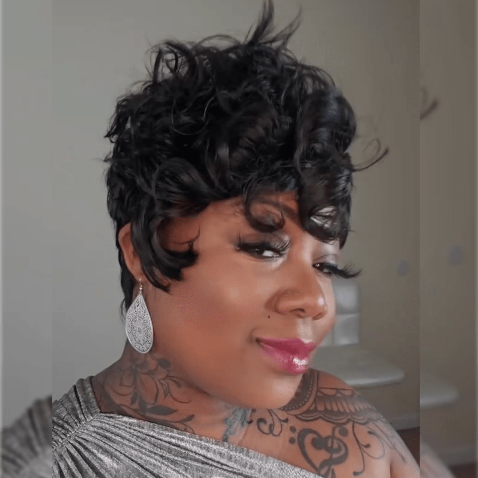 AILUXY Sexy 5X5 lutin partiel bouclé 6 pouces