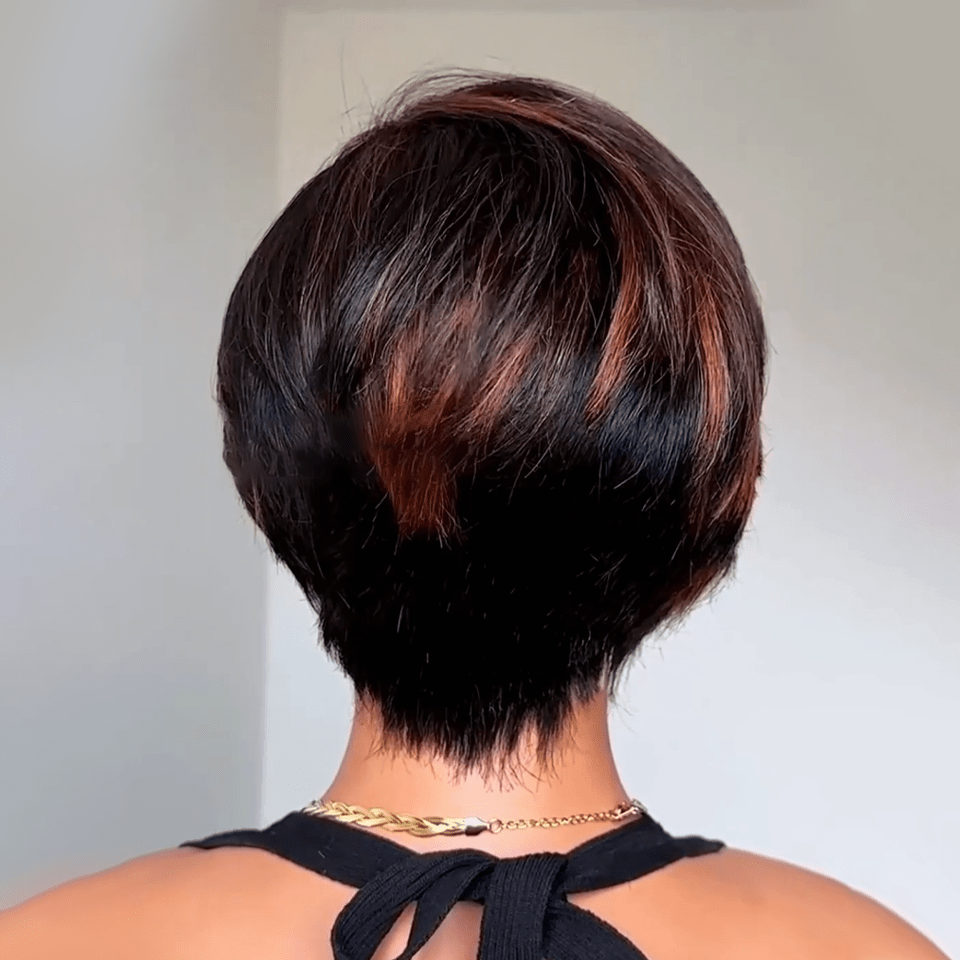 AILUXY 13x4 Lace Frontal Lisse JUJU Bob Perruque 100% Cheveux Humains comme sur la vidéo 2 - 3 jours reçus+Un beau cadeau