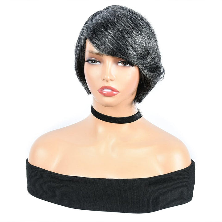 AILUXY Cheveux humains d'usine Perruque Pixie 1