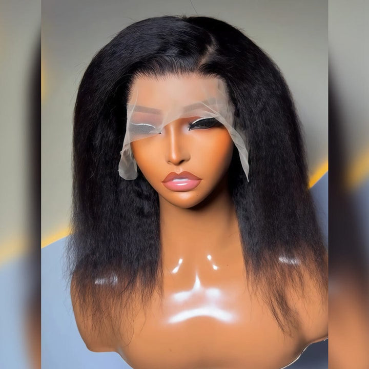 AILUXY Perruque lace 13x4 vente flash Kinky straight 10pouces Perruque en cheveux naturels du Vietnam de haute qualité