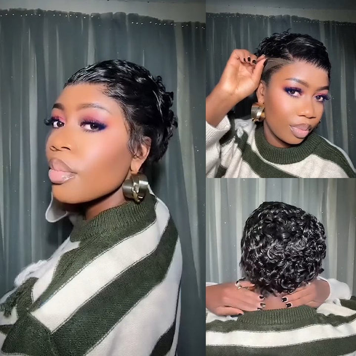 AILUXY 13x4 Lace Nouvelle Collection Printemps Noir perruque