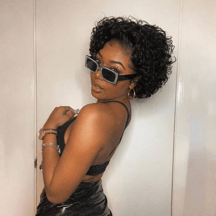 AILUXY Perruque Pixie bouclée et stylée | Jolie Coupe