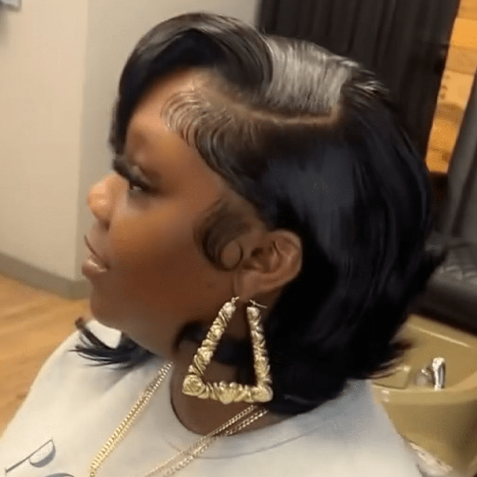 AILUXY Perruque à raie latérale Loose Wave comme sur la photo