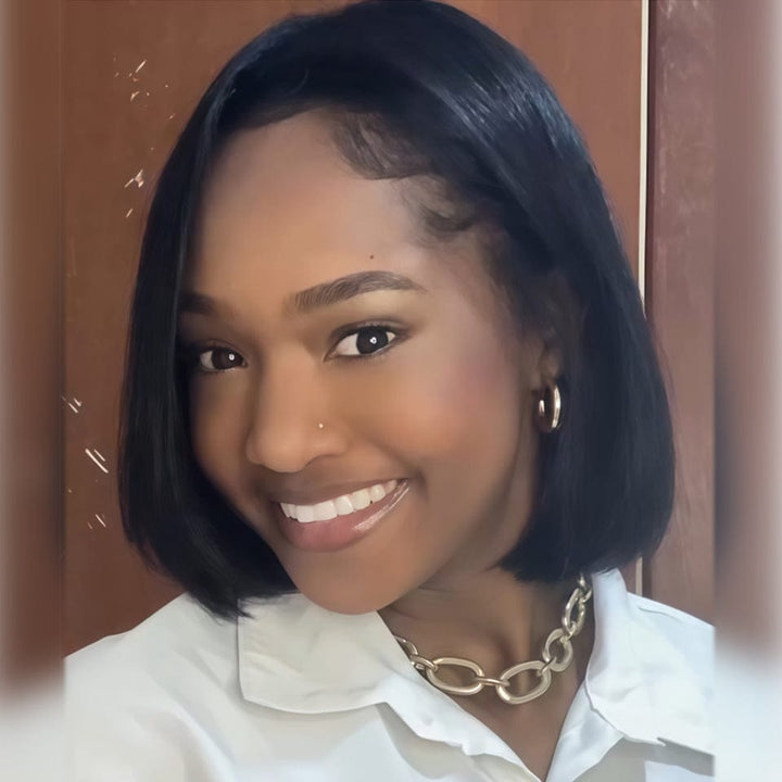 AILUXY 13x4 Lace Frontal Perruque Lisse Noir Perruque Légère pour Été : Respirable et Stylish