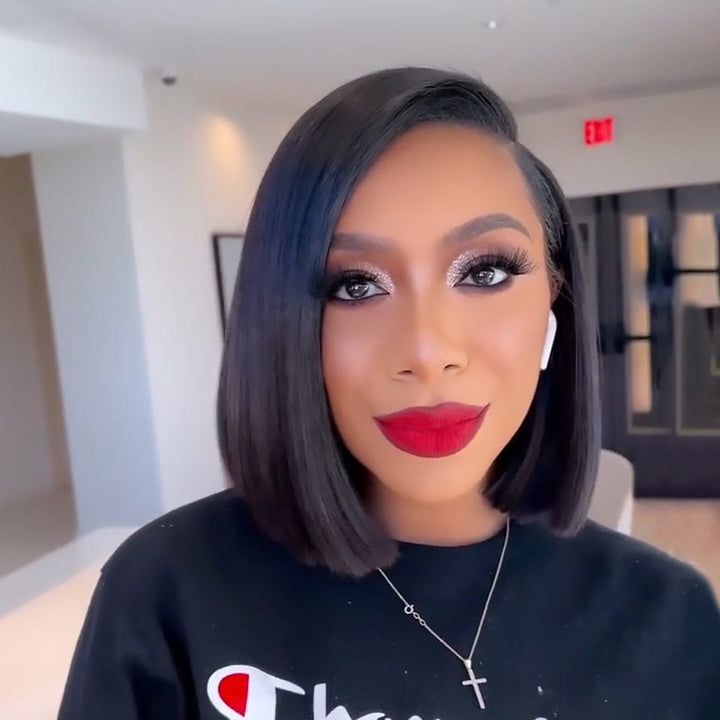 AILUXY perruques lisse Votre nouvelle coupe bob arrive pré-coiffée