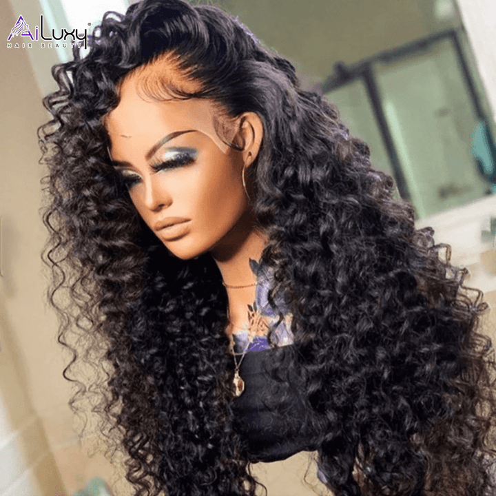 AILUXY 13x4 Lace Frontal ViVi Wave Perruque  200% densité Vrais 100% Cheveux Humains comme sur la vidéo