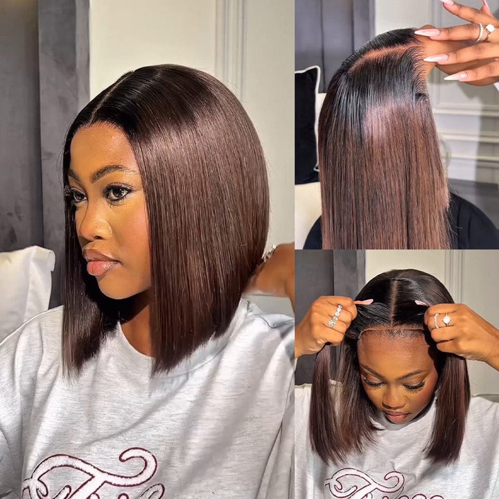 AILUXY lisse perruque 100% Cheveux Humains Identique à l'image meilleures perruques