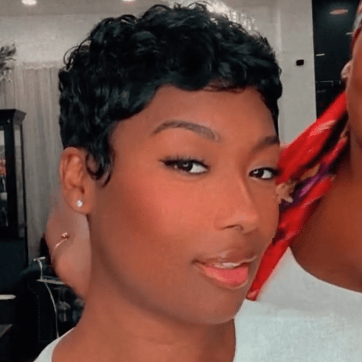 AILUXY Perruque Pixie Finger Wave identique à l'image