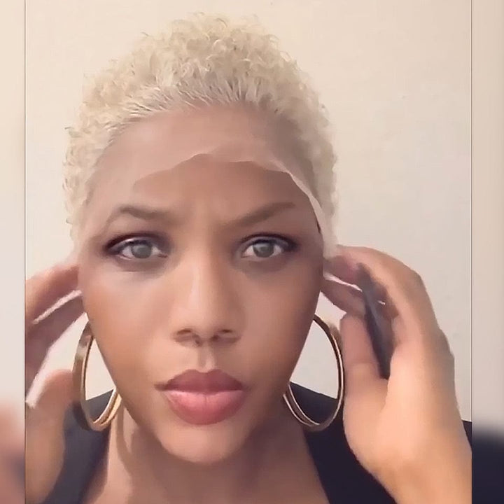 Ailuxy  Perruque Lace 13X4 couleur #60 identique à l'image