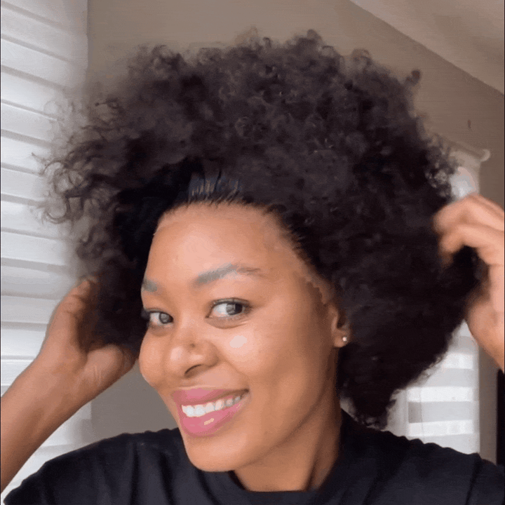 Perruque afro-africaine en dentelle frontale, cheveux naturels, pelucheux, bouclés, chenille, couverture de cheveux courts