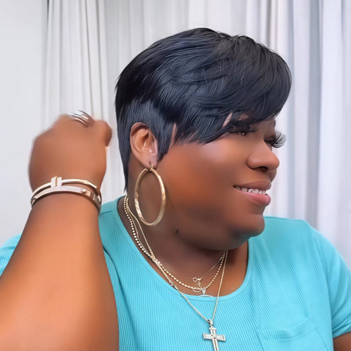 AILUXY Perruque coupe courte | Charme Naturel