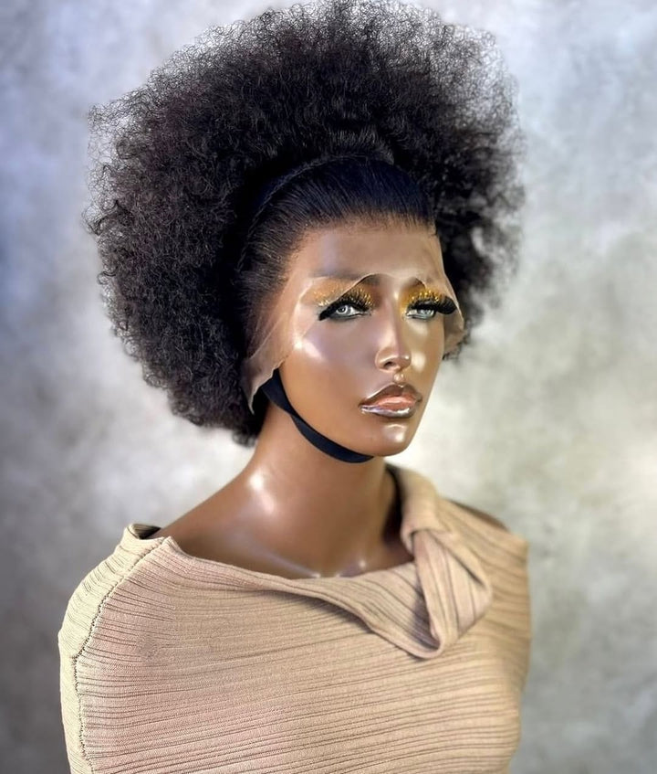AILUXY 13x4 Lace Frontal afro curly Perruque