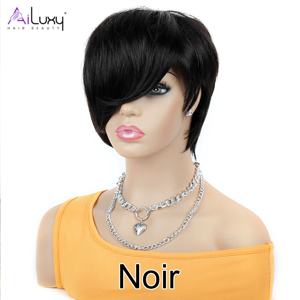 AILUXY Perruque coupe courte | Charme Naturel