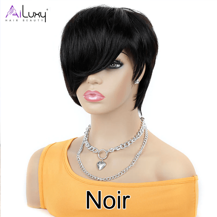 AILUXY Perruque coupe courte | Charme Naturel