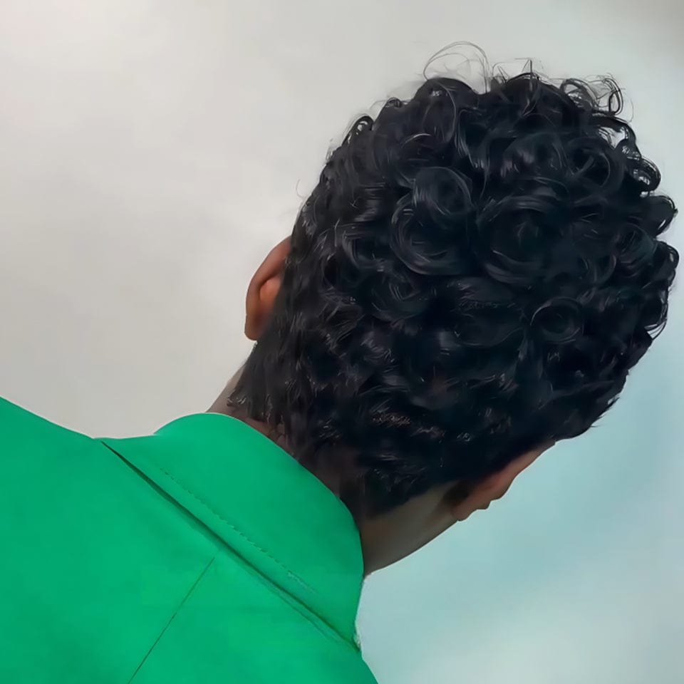 AILUXY Perruque Pixie en Dentelle avec Finition Ondulée en Soie 2.0