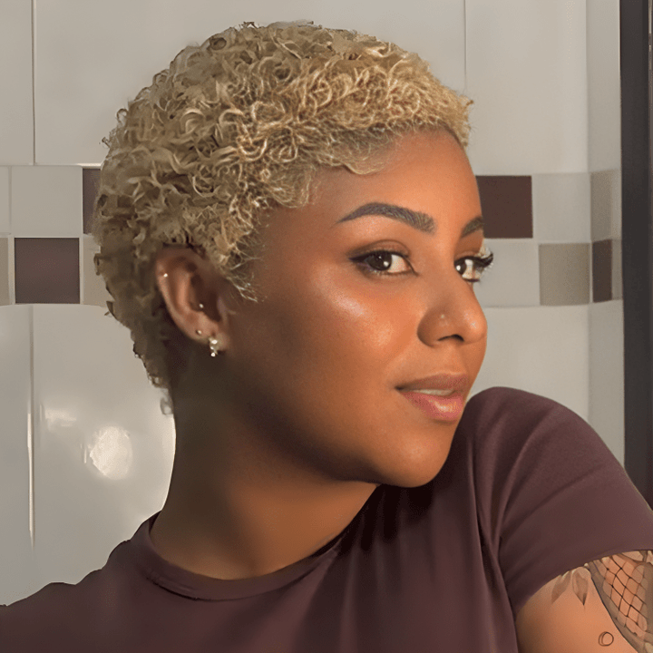 Ailuxy  Perruque Lace 13X4 couleur #60 identique à l'image