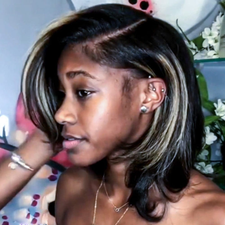 AILUXY Lisse Perruque Jasmine 100% Cheveux Humains comme sur la vidéo 2 - 3 jours reçus+Un beau cadeau