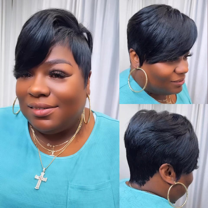 AILUXY Perruque coupe courte | Charme Naturel