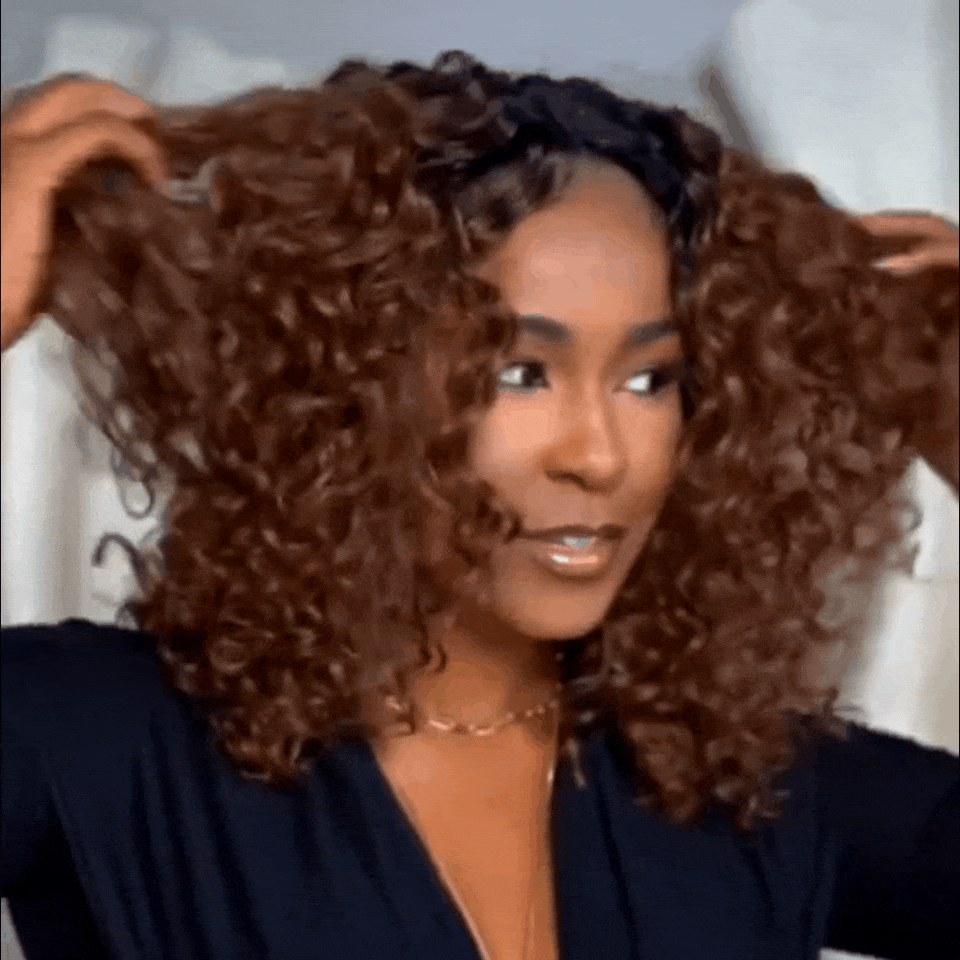 AILUXY Perruque personnalisée avancée Cheveux bouclés, comme sur la photo