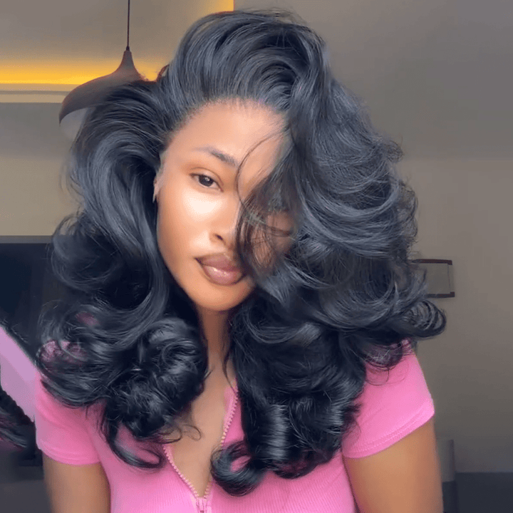 AILUXY 13x4 Lace Body Wave Longue Noir Perruque VENTE FLASH 24heures