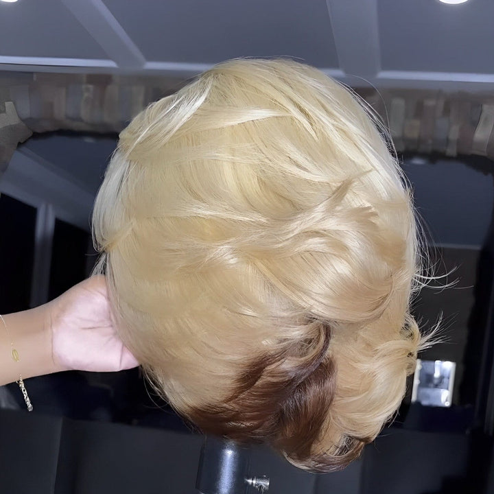 (Dernier Prix en france) AILUXY 13x4 Lace Frontal Marilyn sans colle Perruque 100% Cheveux Humains comme sur la vidéo 2 - 3 jours reçus+Un beau cadeau