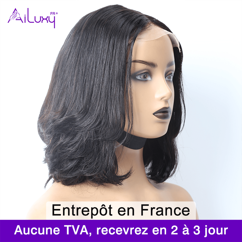 (En France )AILUXY Perruque en france 12pouces Taylor  Lisse 5x5 lace Perruque 100% Cheveux Humains