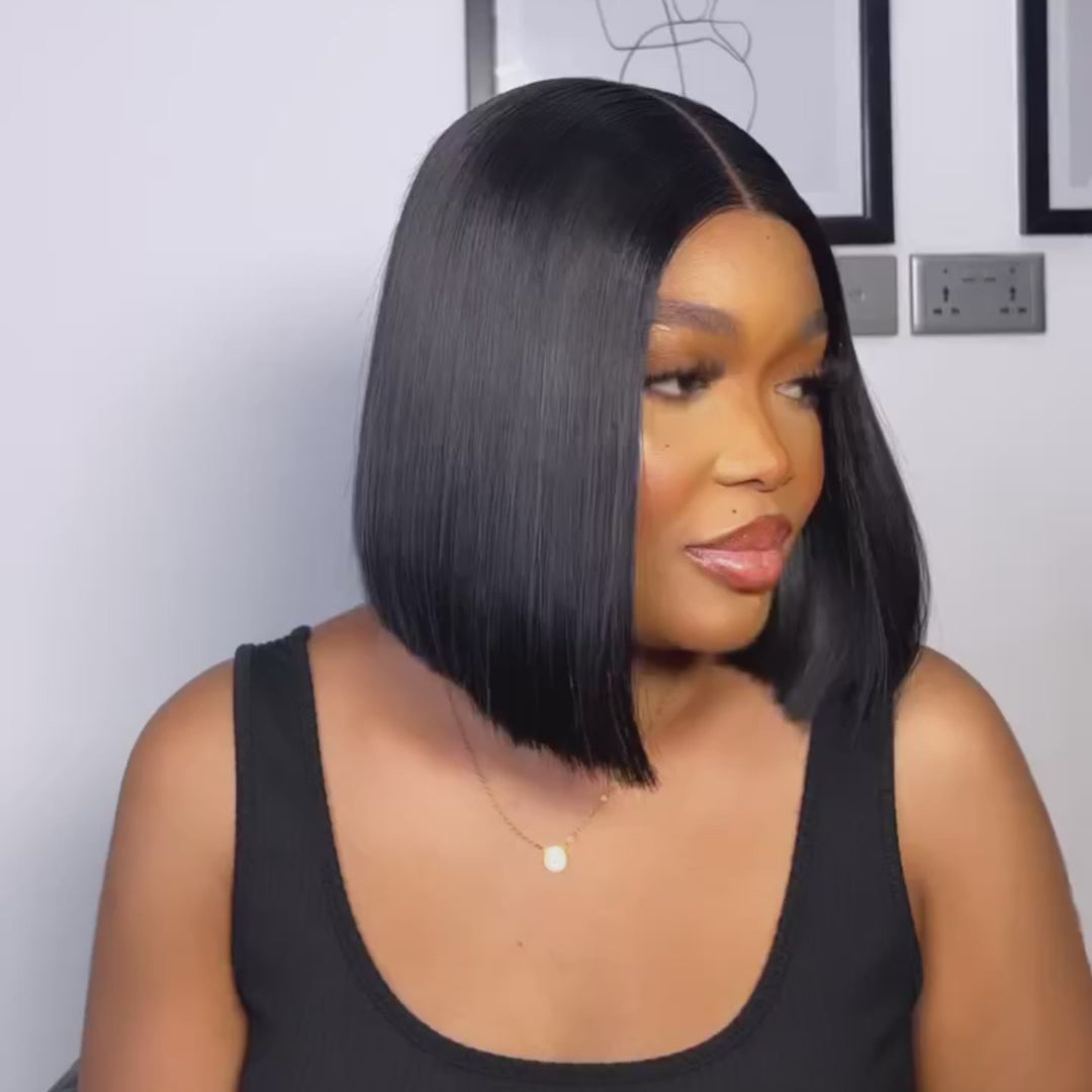 AILUXY Perruque Bob Luxe 2x6 en Dentelle Mode Haut de Gamme Française | Version améliorée 2.0