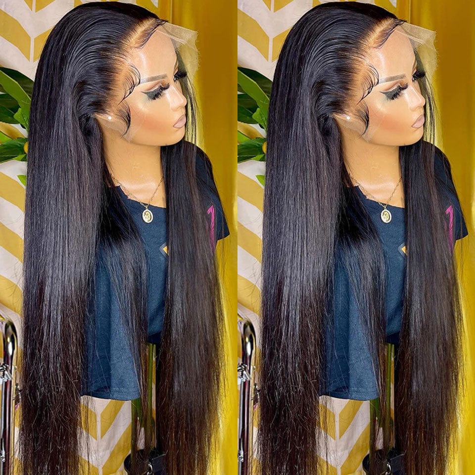 AILUXY À PRIX CASSÉ 2 Perruques 13x4 Lace Frontal Lisse et 4x4 Lace Closure Body Wave