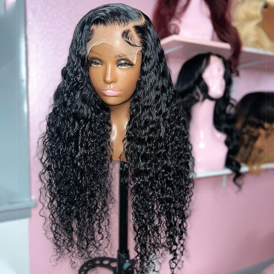 AILUXY À PRIX CASSÉ 4 Perruque Longue 4x4 Lace Closure Lisse, Body wave, Deep wave, Kinky lisse