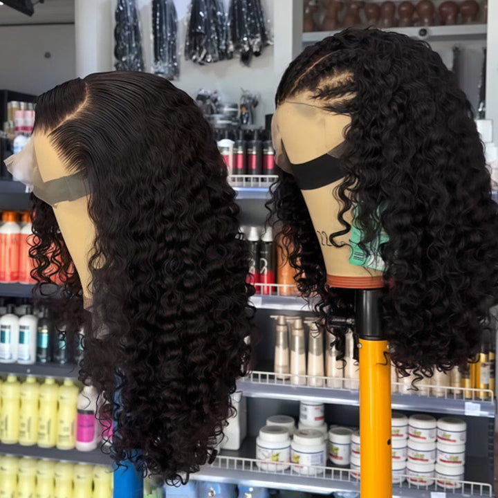 AILUXY  13x4 lace perruque de Noir curly combo perruque identique à l'image 3.0