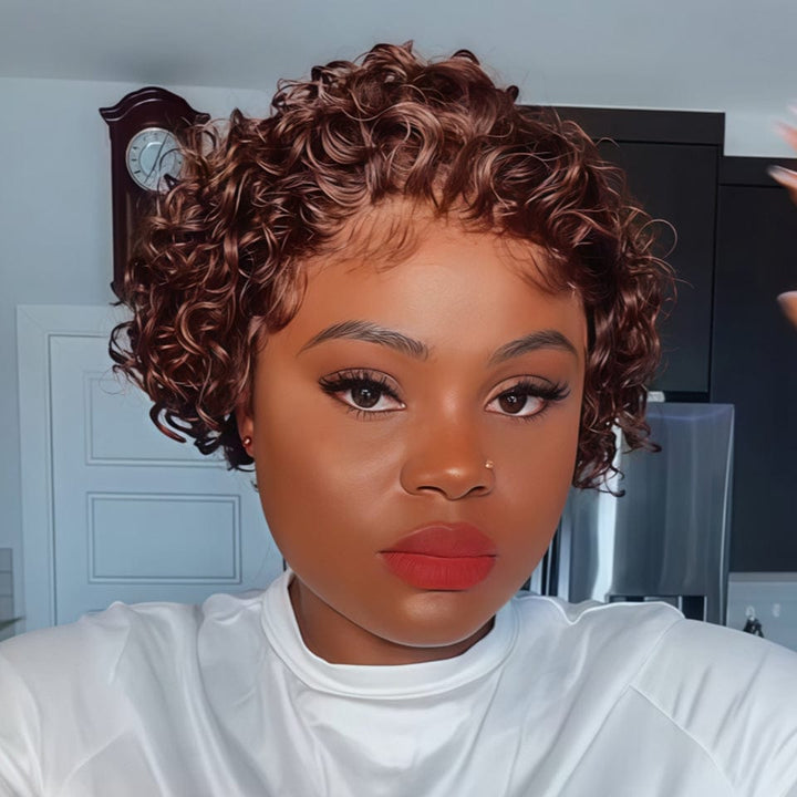 AILUXY Perruque Perruque Courte et Texturée Look Dynamique et Jeune