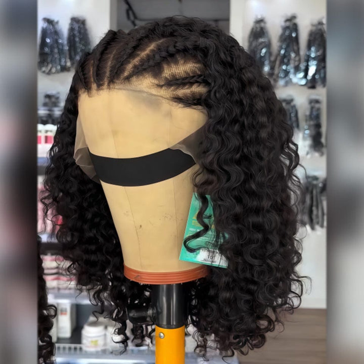 AILUXY  13x4 lace perruque de Noir curly combo perruque identique à l'image 3.0