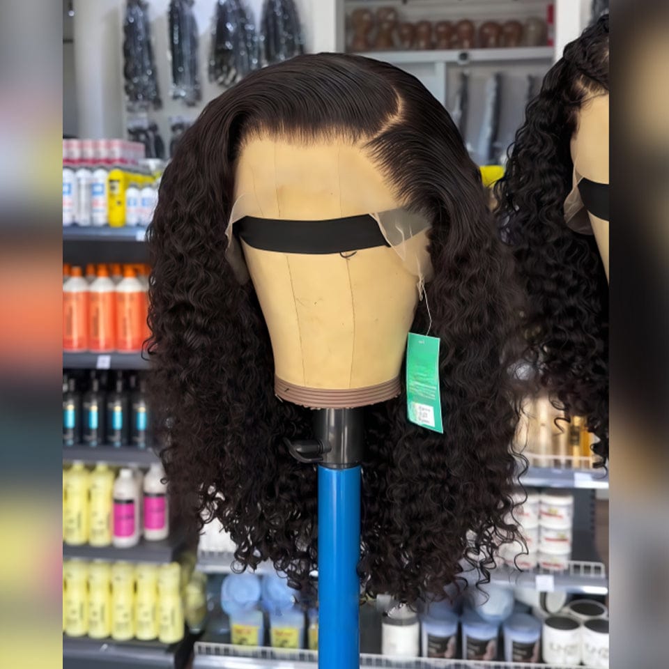 AILUXY  13x4 lace perruque de Noir curly combo perruque identique à l'image 3.0