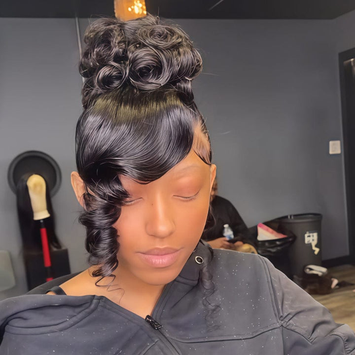 AILUXY 100% identique Tressée perruque lace 13x4 nouvelle coiffure Cheveux volumineux instantanés