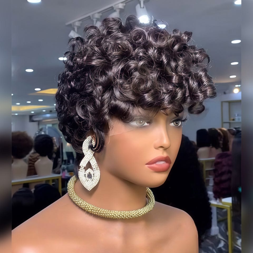 AILUXY 13x4 Lace Frontal Perruque Style Twist Out Boucles Définies et Élégantes