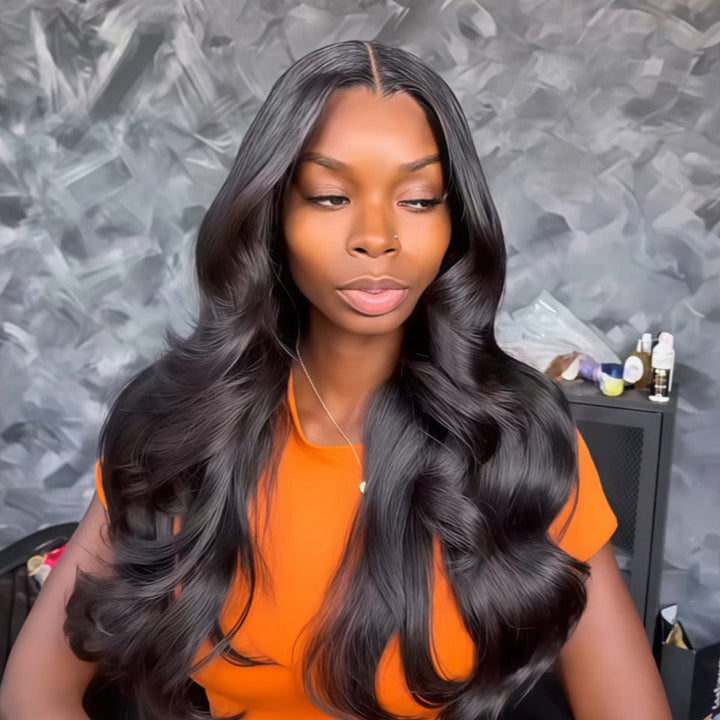 AILUXY 4x4 Lace Body Wave Longue Noir Perruque VENTE FLASH 2.0 Stock limité