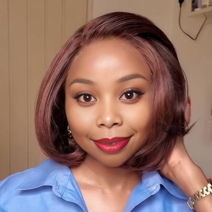 AILUXY  13x4 lace perruque de couleur Bordeaux perruque identique à l'image 2.0