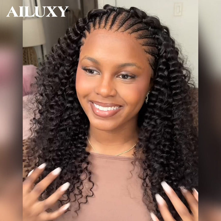 AILUXY Perruque Curly Lace Front 13x4 Frontal – Cheveux 100% Naturels pour un Look Glamour 2.0