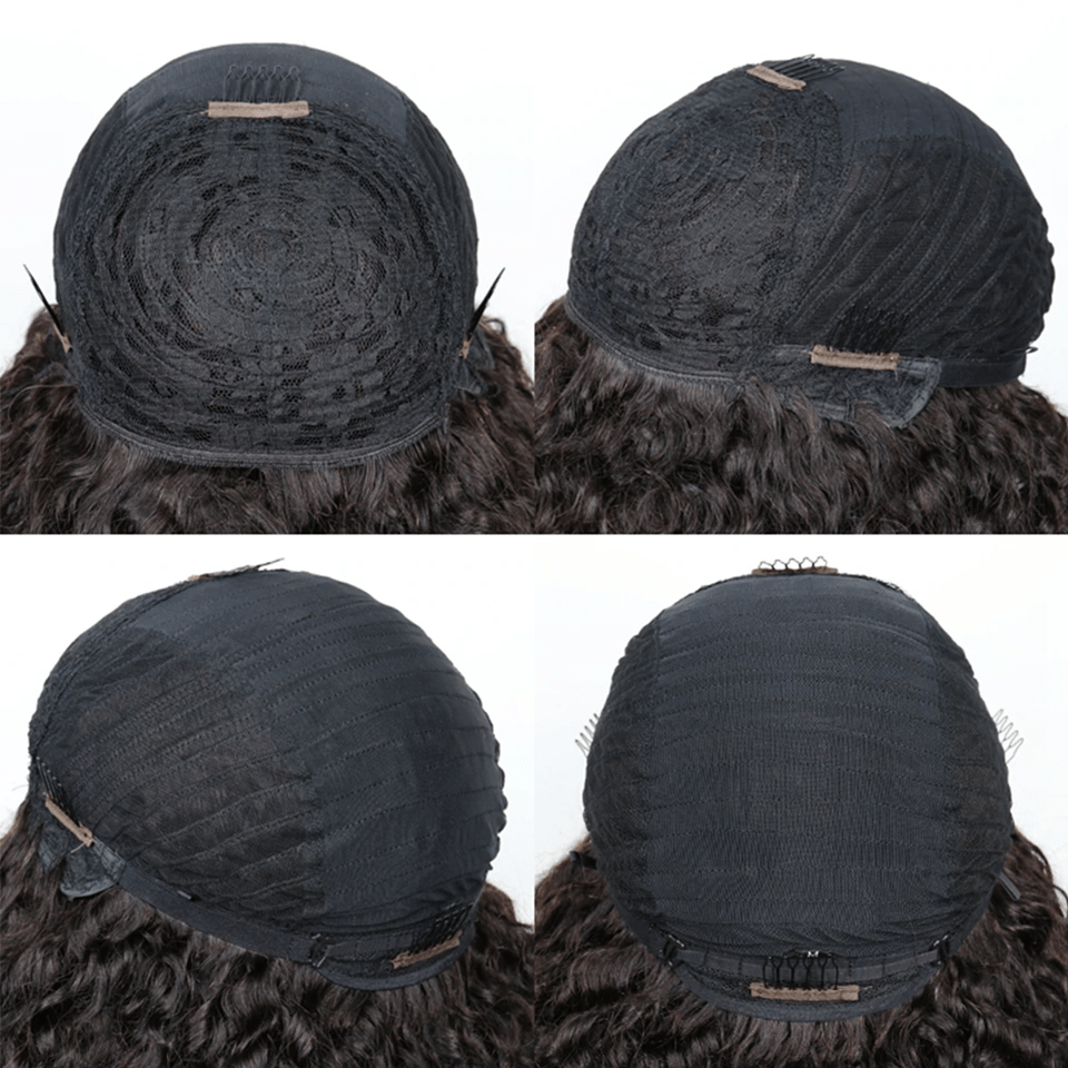 (En France)AILUXY Perruque 100% fabriqué à la machine Lisse Longue Noir Perruque 100% Cheveux Humains